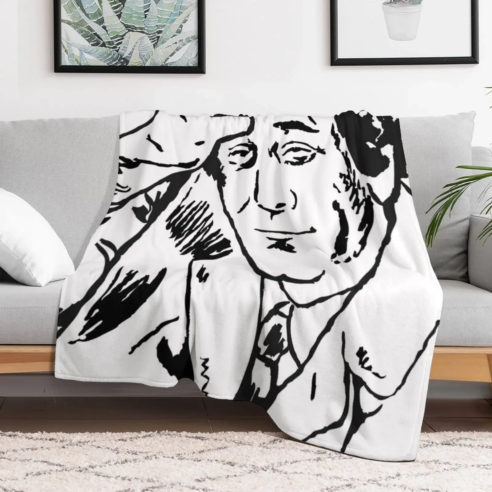 Lieutenant Columbo Portrait Throw Blanket Stylish Decor Blanket Gift for Friends Roommate
