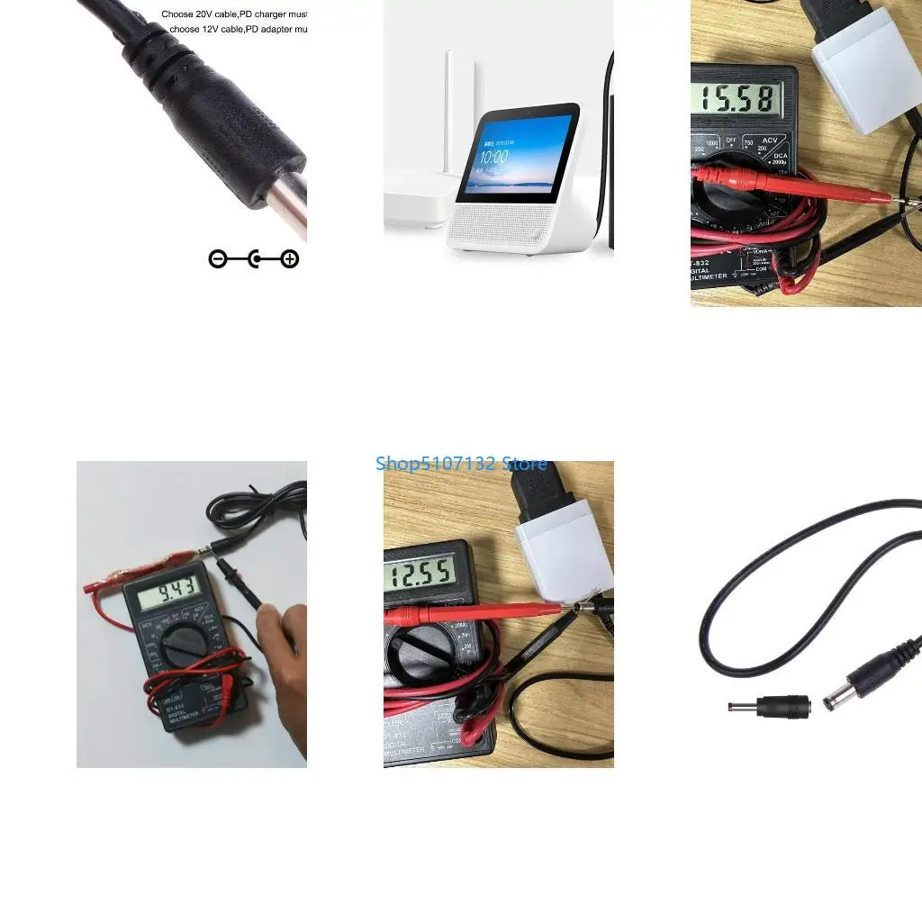 87HD USB C to Adapter Cord 9V 5V 12V 15V 20V Power Triggers for Broadcast Devices