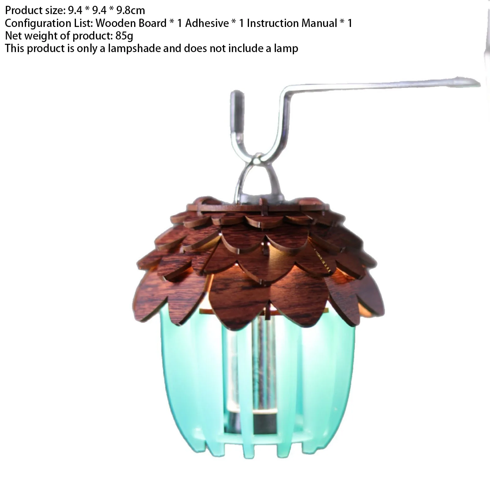 Pinecone Shape Lantern Shade DIY Wooden Lamp Cover for Camping GZ Lantern Handmade Outdoor Hanging Light Shade for Camping Tent view 4