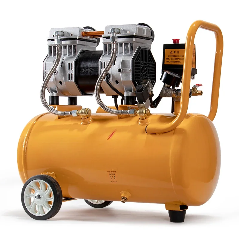 Air compressor, small inflatable pump, woodworking, painting, decoration, high-pressure 220V oil-free silent air compressor