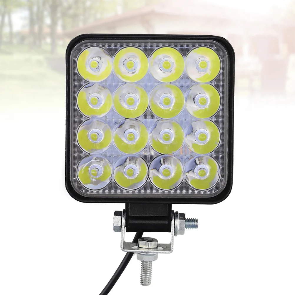 48W LED Light 4 Rows 16 LEDs Work Lamps Waterproof Car Dome Light for Off-Road (Black) car dome light for SUV