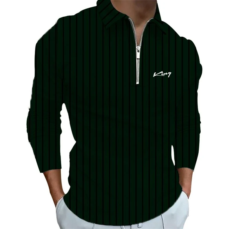 

Men's Polo Shirt T Shirt Sports Outdoor Cycling / Bike Standing Collar Quarter Zip Long Sleeve Fashion Modern Spring & Fall