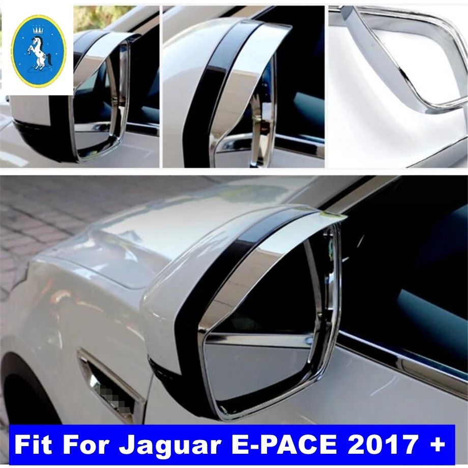 

Rearview Mirror Rain Eyebrow Shade Rainproof Frame Cover Trim ABS Fit For Jaguar E-PACE 2017 - 2023 Auto Exterior Accessories