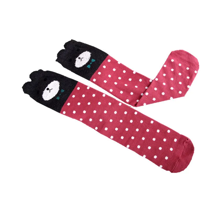 1pair children socks long socks girls cartoon knee socks free size foe 3-12 years child