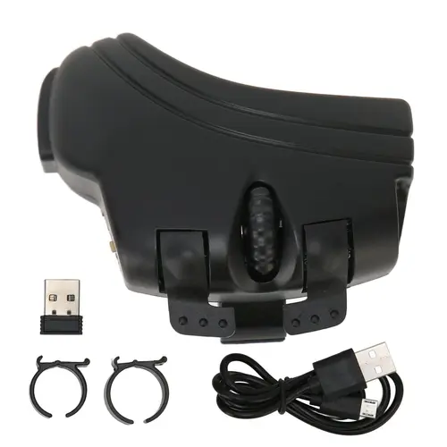 Imagen 2 del producto Ratón inalámbrico para dedo, 2,4G, óptico USB, recargable, con anillo para dedo, 16000Dpi, para PC, portátil y ordenador