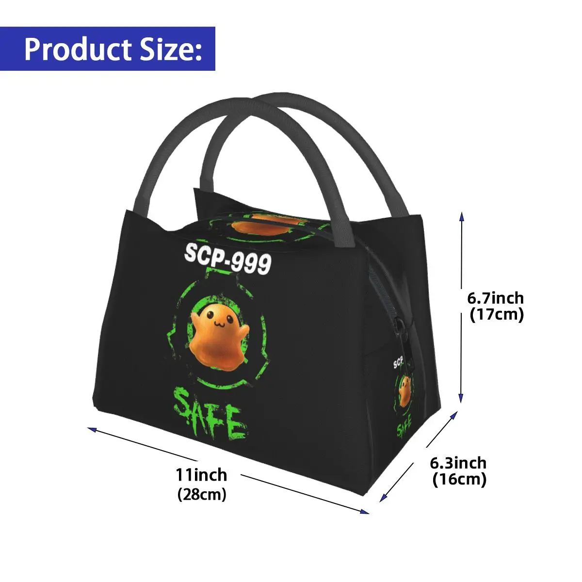 SCP-999 The Tickle Monster Insulated Lunch Bag for School Bento Storage Food Boxes Leakproof Container Cooler Thermal Lunch Box