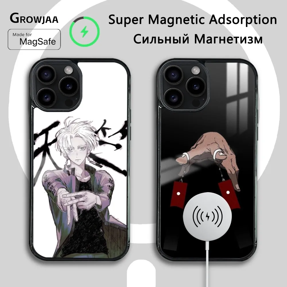 

T-Tokyo R-Revengers Anime Phone Case For iPhone 16 15 14 13 12 11 Pro Max Plus Mini Magsafe Mirror Wireless Magnetic Cover