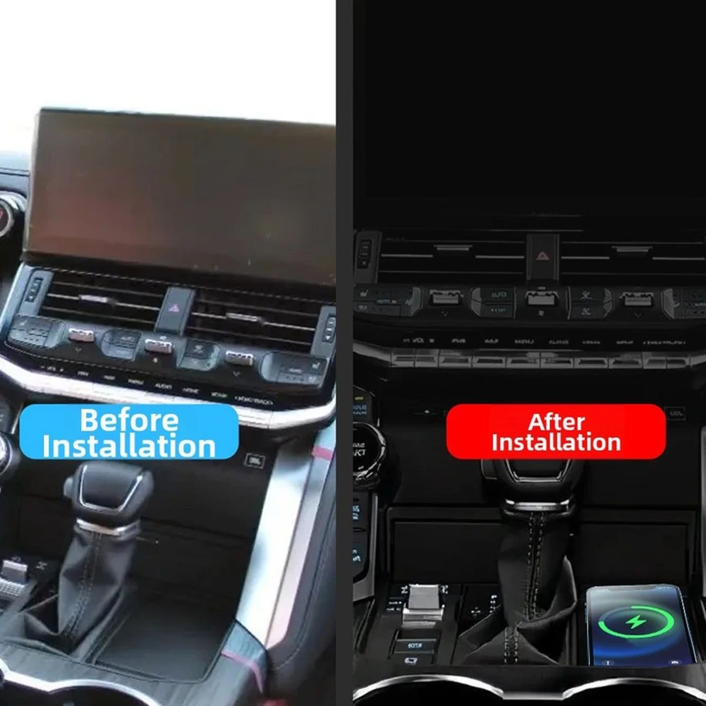 15W Wireless Charger Wireless Car Charger For Daily Commuting AI Temperature Control ABS Material Build Wireless Charger