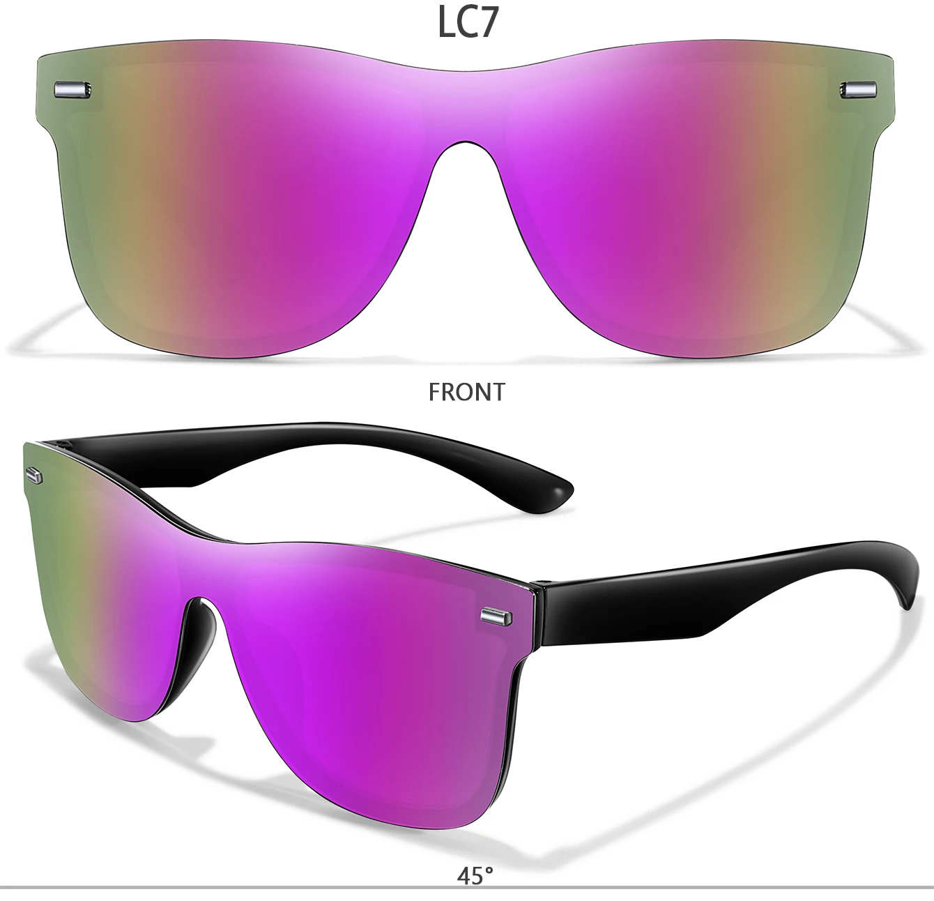 Quadratische Mode UV400 Sonnenbrille Männer Frauen Outdoor Fahren Fahrrad Straße Winddichte Brille Wandern Camping Klassische Shades – Detail 10