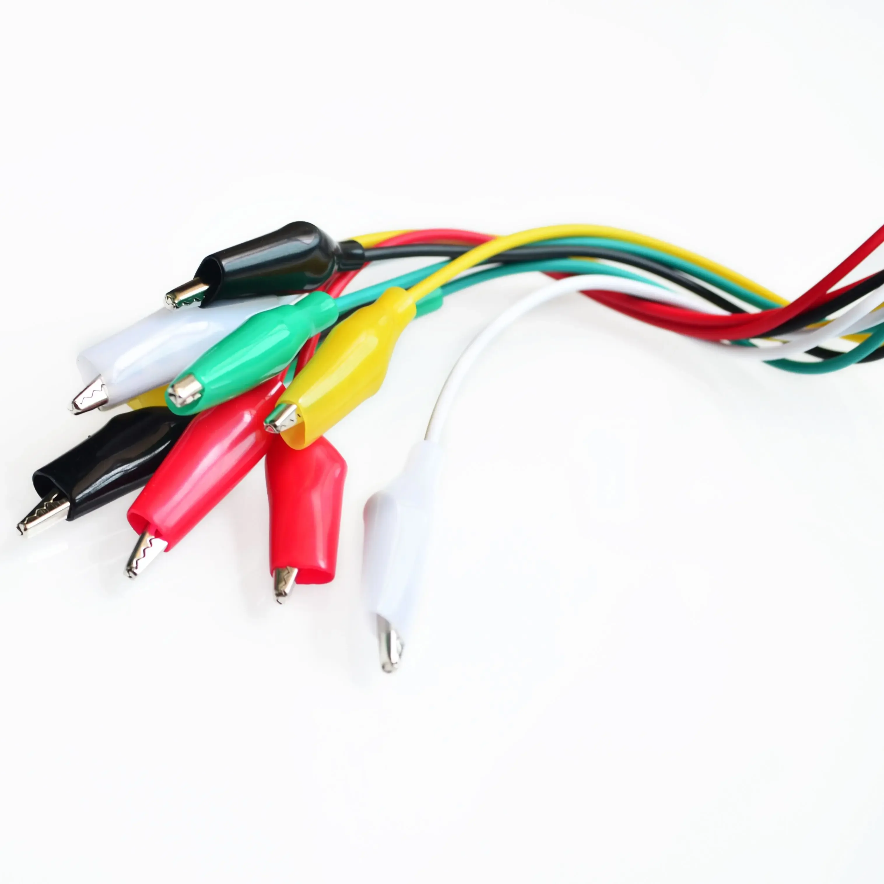 10pcs Line length 45cm Crocodile clip number 28mm Double-ended Crocodile Clips Cable Alligator Clips Wire Testing Wire Clip