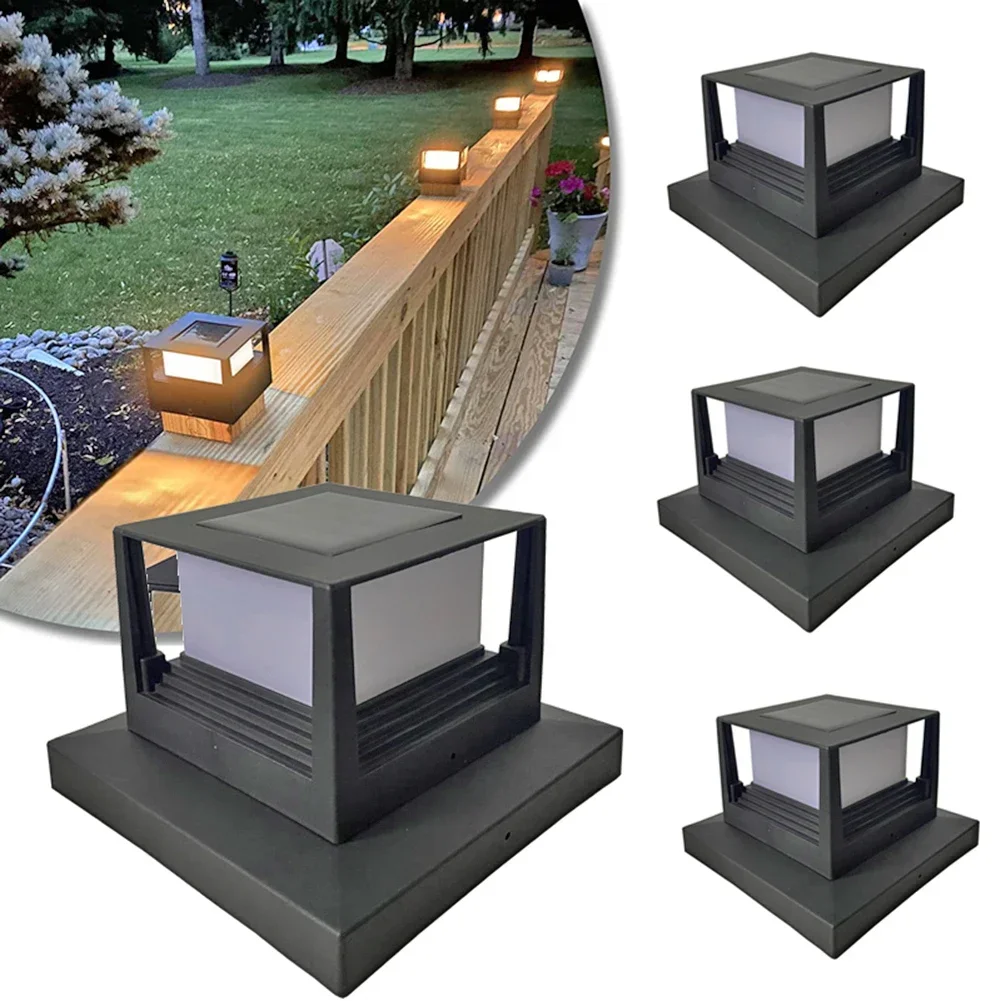 1pc/2pc/4pcs Solar Light Fence Light IP54 Outdoor Solar Post Lamp For Garden Decoration Gate Courtyard Cottage Solar Lamp New