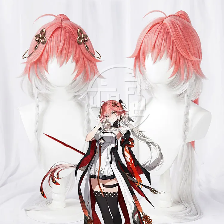 

Аниме Wuthering Waves Changli Косплей Парик Хэллоуин Карнавал Реквизит для вечеринки Синтетические волосы Термостойкое волокно + Кепка для парика