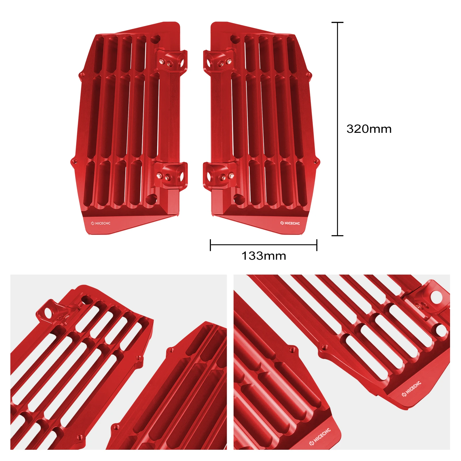 ل GasGas EC 300 2021-2023 EC 250 EX 250 EX 300 MC 125 MC 250F ECF EXF المبرد الحرس ل KTM EXC 300 ل Husqvarna TE 300 #2