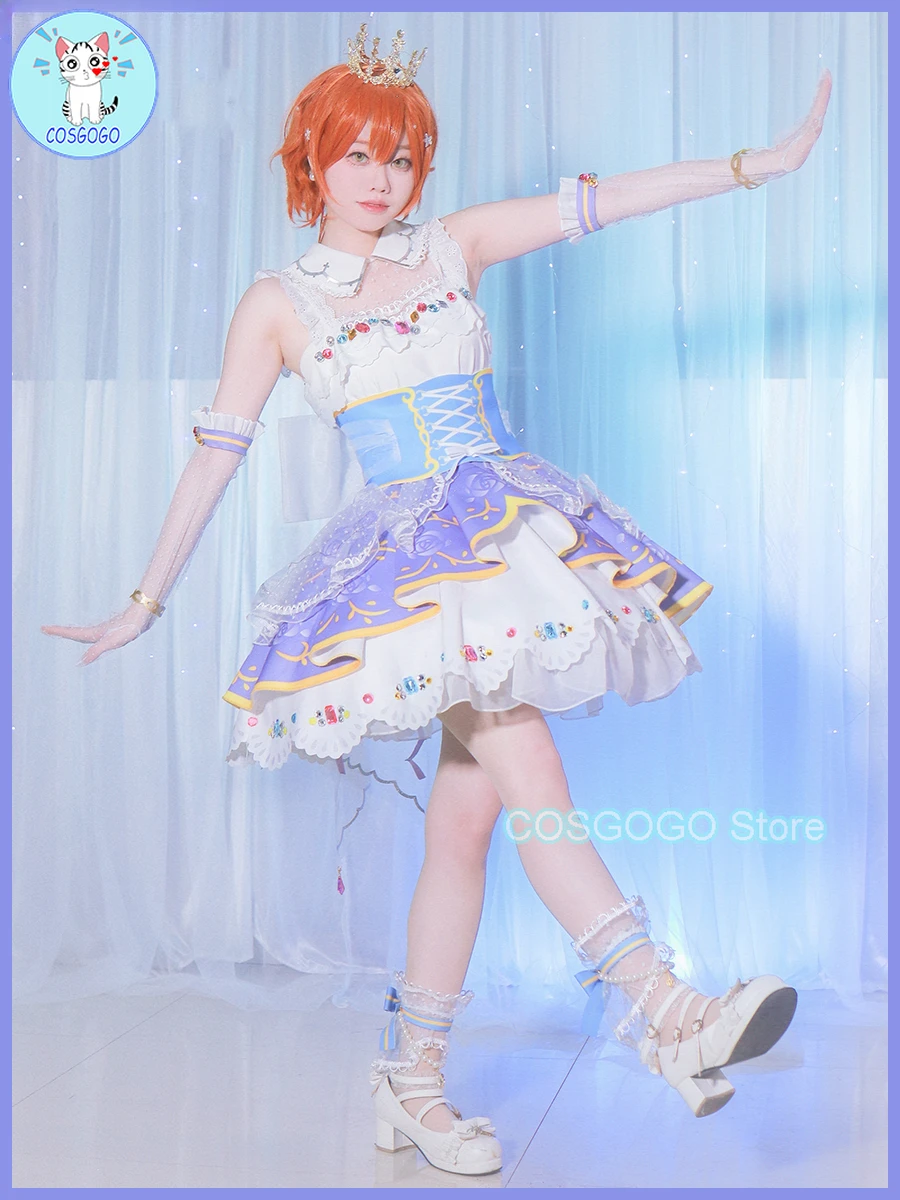 COSGOGO Love Live! Royal Princess Arc Ver Hoshizora Rin Women Dress Cosplay Costume Cos Game Anime Uniform Hallowen Play Role