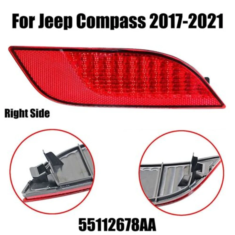 Rear Bumper Reflector Left/Right For Jeep Compass 2017 2018 2019 2020 2021 55112679AA 55112678AA