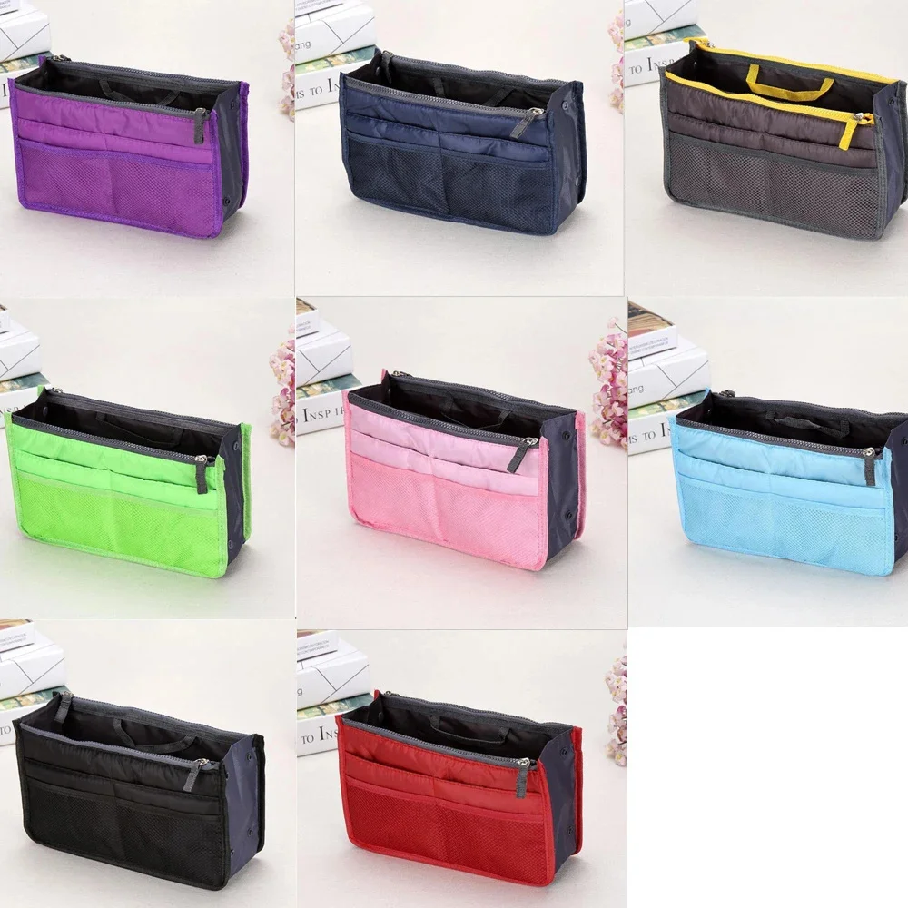 Multifunctional Bi-fold Storage Bag Double Zipper Large Capacity Storage Arrangement Makeup Toiletries Large Classification Bag