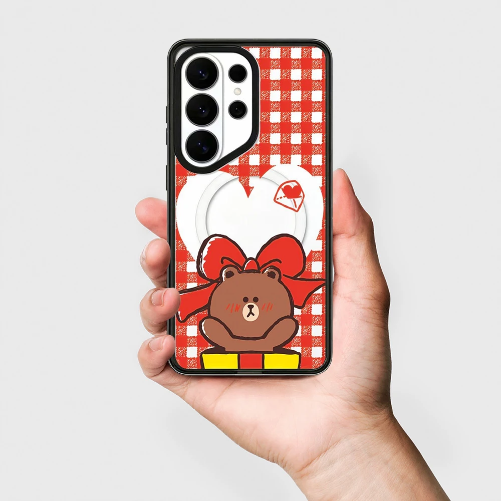 Cartoon Bear Duck Acrylic Case for Samsung Galaxy S26 S25 S24 S23 Ultra S26U S24+ S25+ S26 Plus Protective Case
