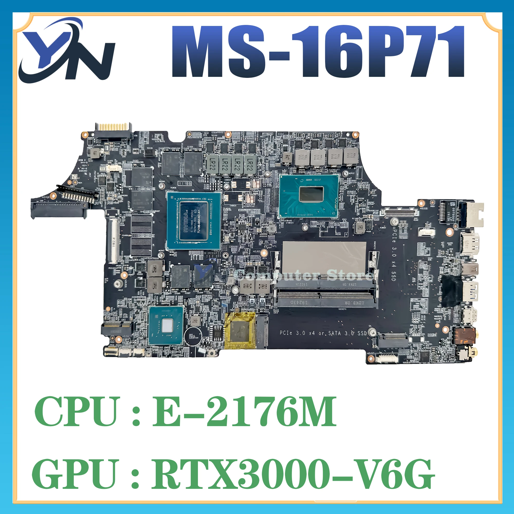 MS-16P71 Notebook mainboard für msi MS-16P7 gl63 laptop motherboard w/i5-i7/8 9. E1-2176M gtx1660 rtx2060 RTX3000-V6G