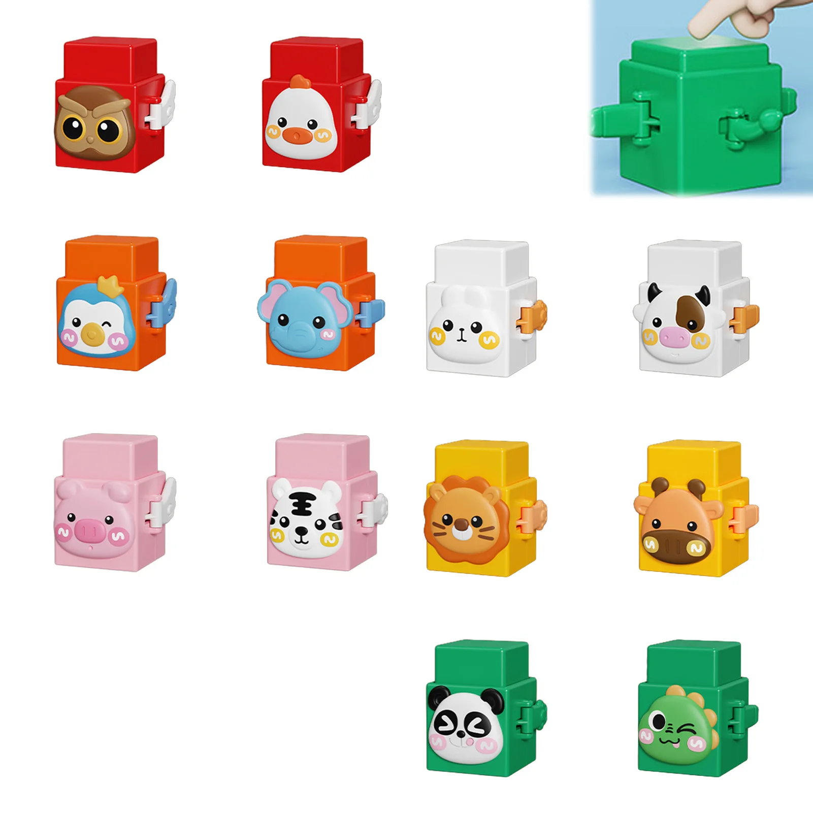 

Cute Pet Stacking Blocks Toy for Toddlers Educational Focus Hand-Eye Coordination Kids Gift