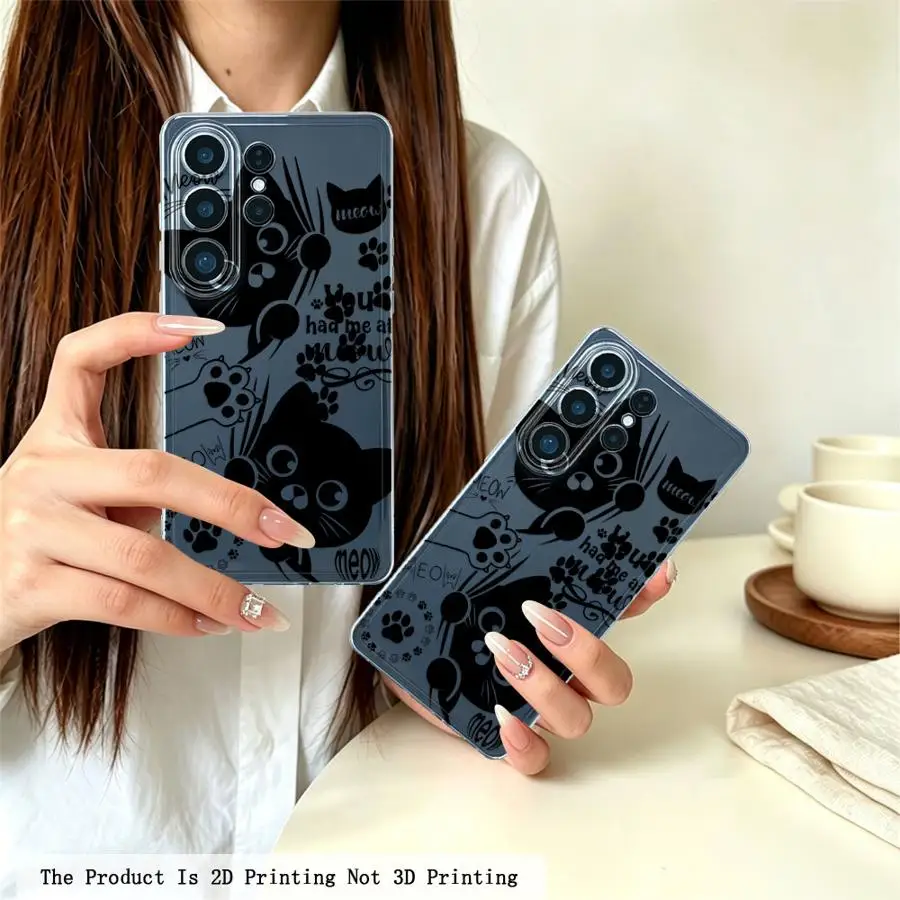 Phone Cover Case for Samsung Galaxy S26 Ultra S21 S22 FE Note 20 Ultra 10 S23Ultra S23 Ultra S24 S20 Plus S25 Edge Peeking Cat
