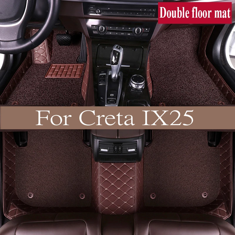 

For Hyundai Creta IX25 2019 2018 2017 2016 2015 Car Floor Mats Styling Decoration Protect Auto trunk mat Carpets Interior