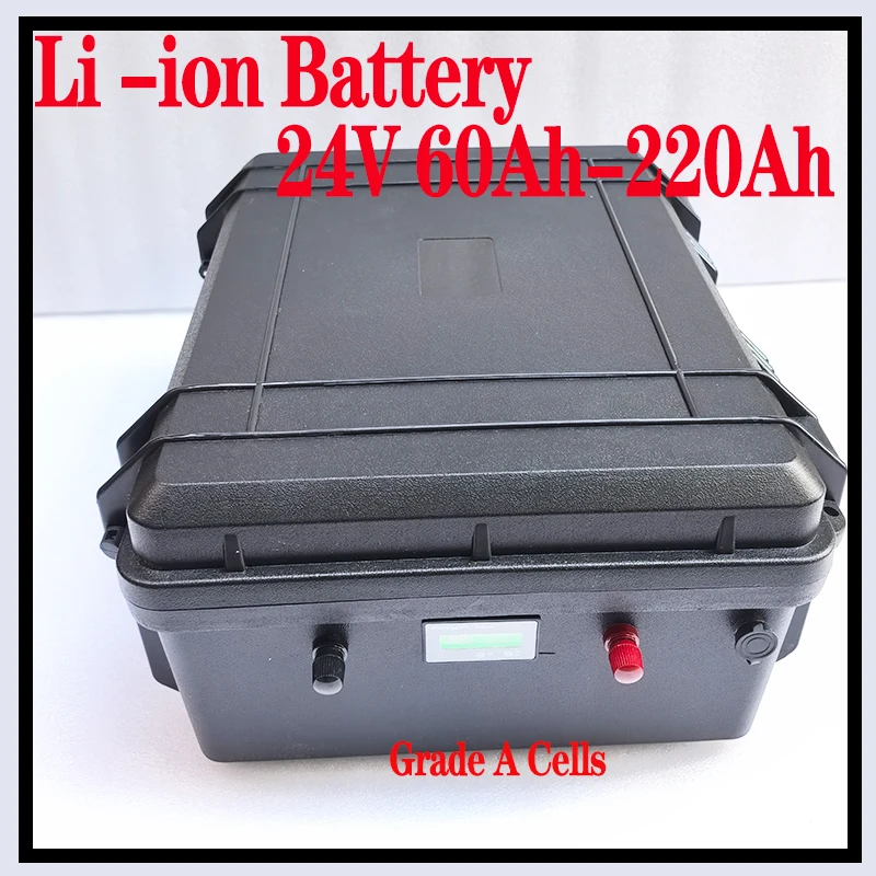 

Lithium Li-ion Battery 24V 60Ah 80Ah 100Ah 120Ah 150Ah 180Ah 200Ah 220Ah BMS 7S for Trolling Motor Boat Propeller RV Marine
