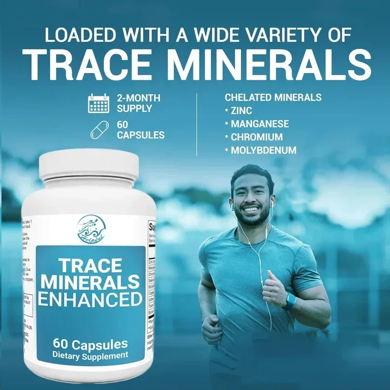 

Trace Mineral Enhancement Complex - Contains over 70 Nutrient Intensive Healthy Minerals - Dietary Supplements -60 Capsules