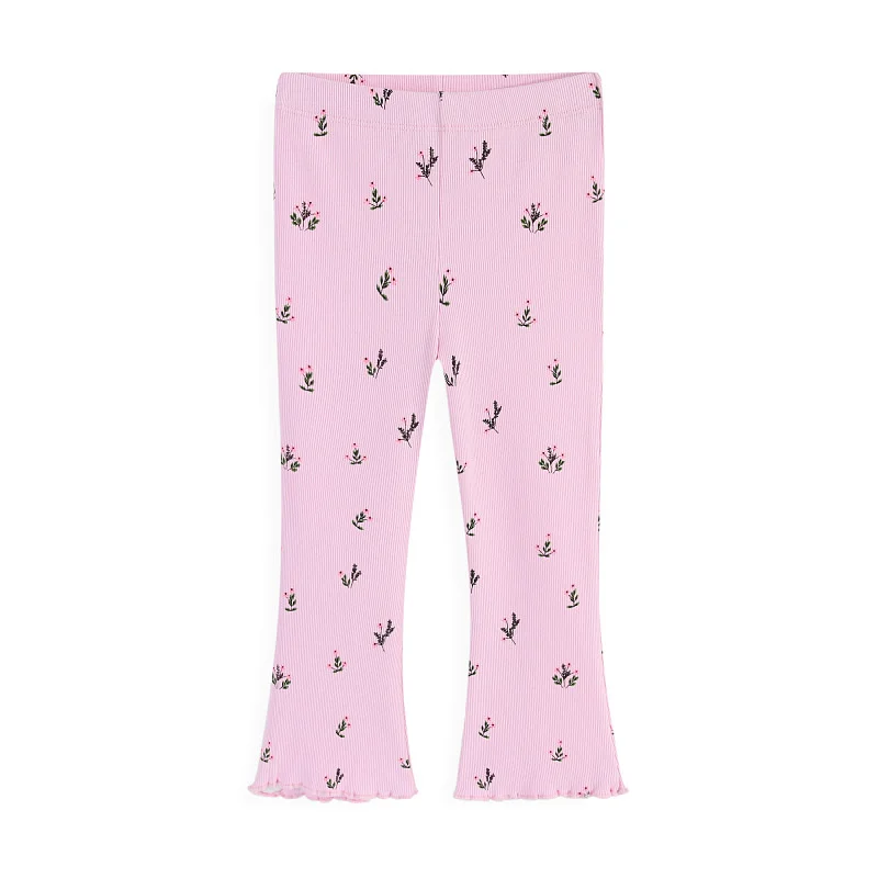

Jumping Meters Hot Selling Girls Flare Pants Full Length Floral Print Leggings Pencil Trousers Kids Fashion Autumn Collection