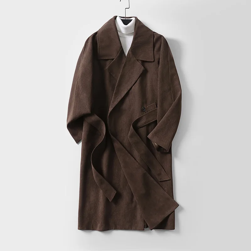 

Высококачественная длинная вельветовая куртка для мужчин, размер 9XL, пальто-куртка больших размеров, весна-осень, в английском стиле, мужская куртка больших размеров 9XL, НОВИНКА 2026