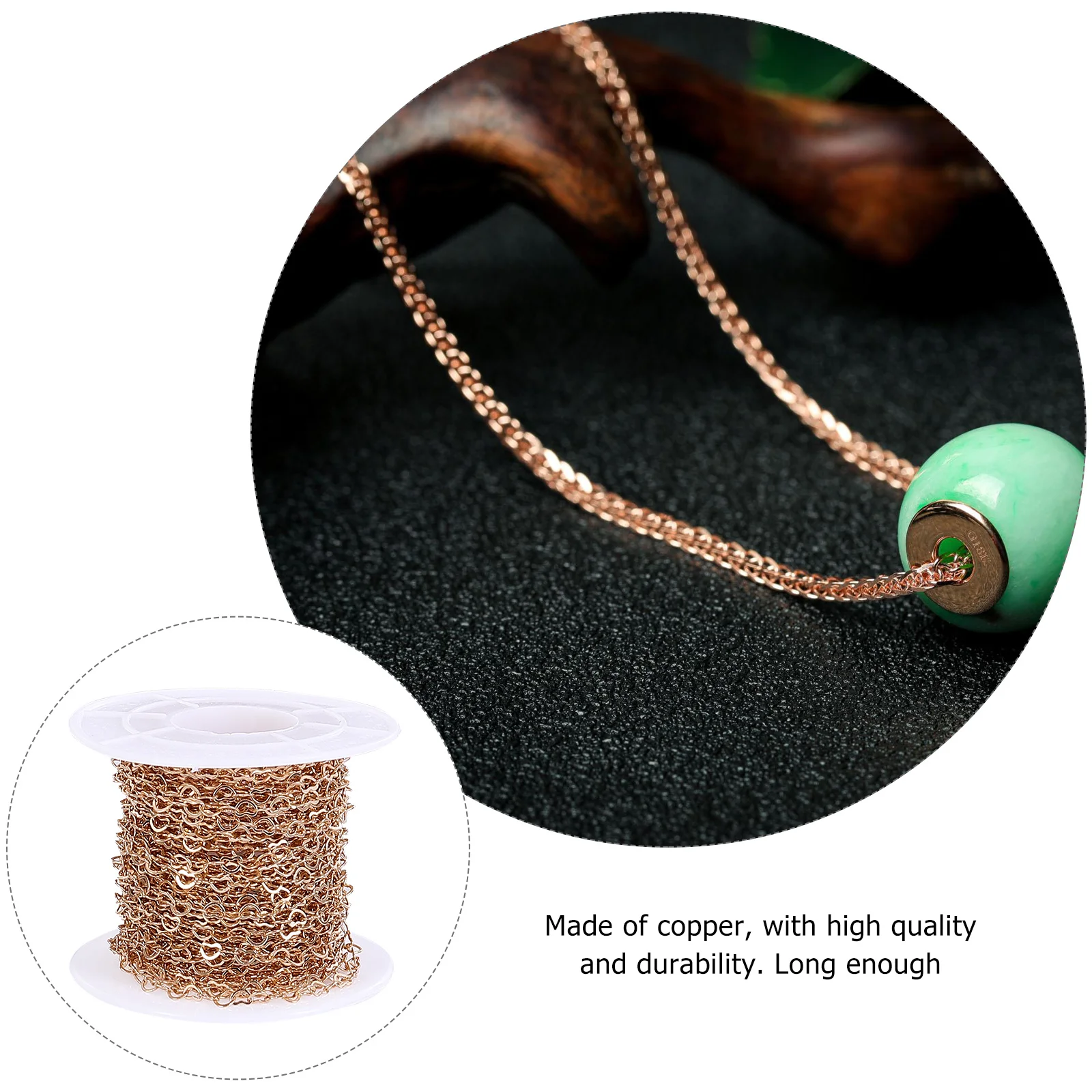 DIY القلب ربط سلسلة النحاس صنع المجوهرات قلادة سوار سترة سلسلة غرامة براعة المدمجة تخزين هدية عيد ميلاد