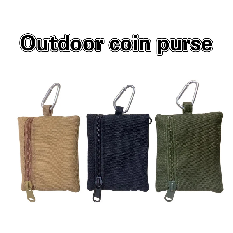 Mini Outdoor Coin Purse - New Canvas Zipper Keychain Holder, Sporty Organizer Pouch And Card Wallet