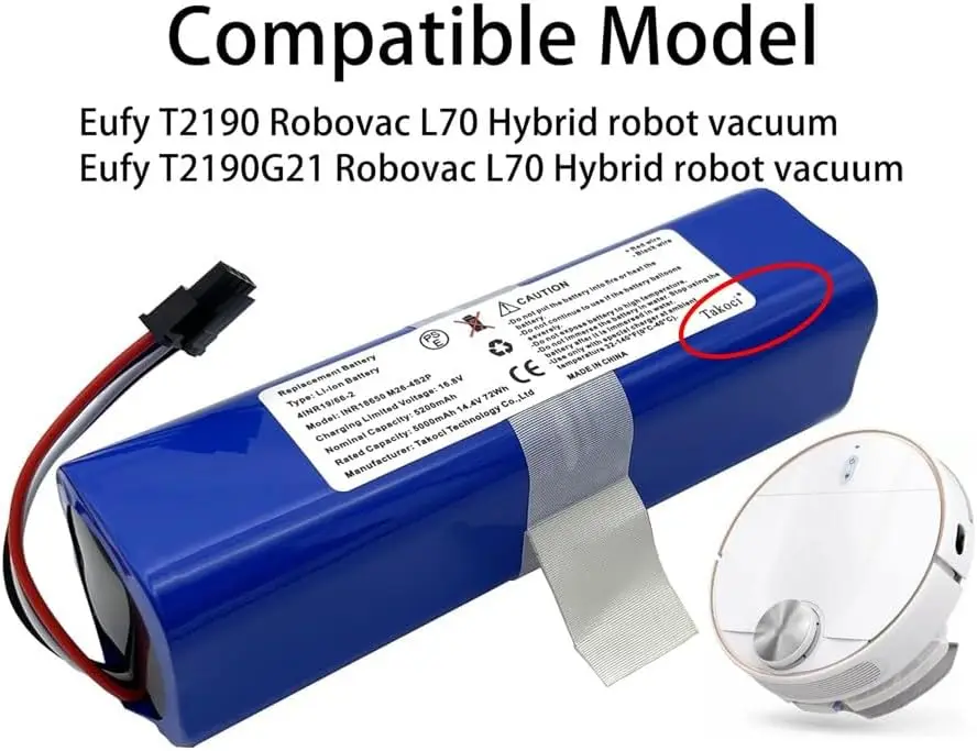 Replacement Battery for 360  S6 Pro, S9, X90, X95 D080-4S2P, INR18650 M26-4S2P 14.4V/mA