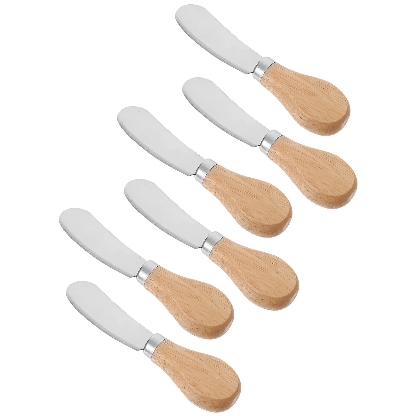 

6 Pcs Spreader Stainless Steel Butter Cream Slicer Straight Cream Spreader Blade Wood H Anti Rust
