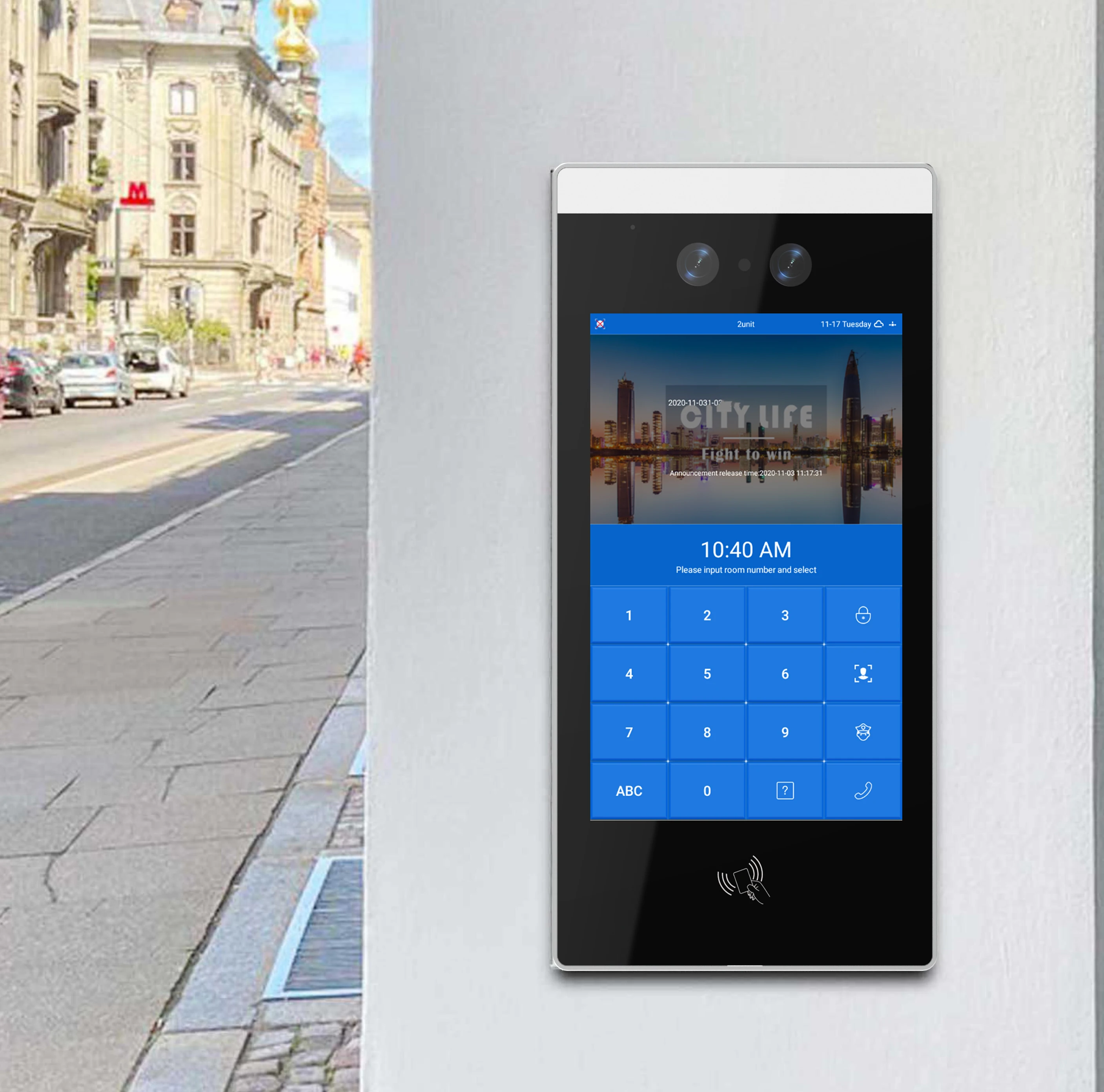 

Face Recognition Video Intercom Apartment Entrance Access Control Android SIP Video Door Phone