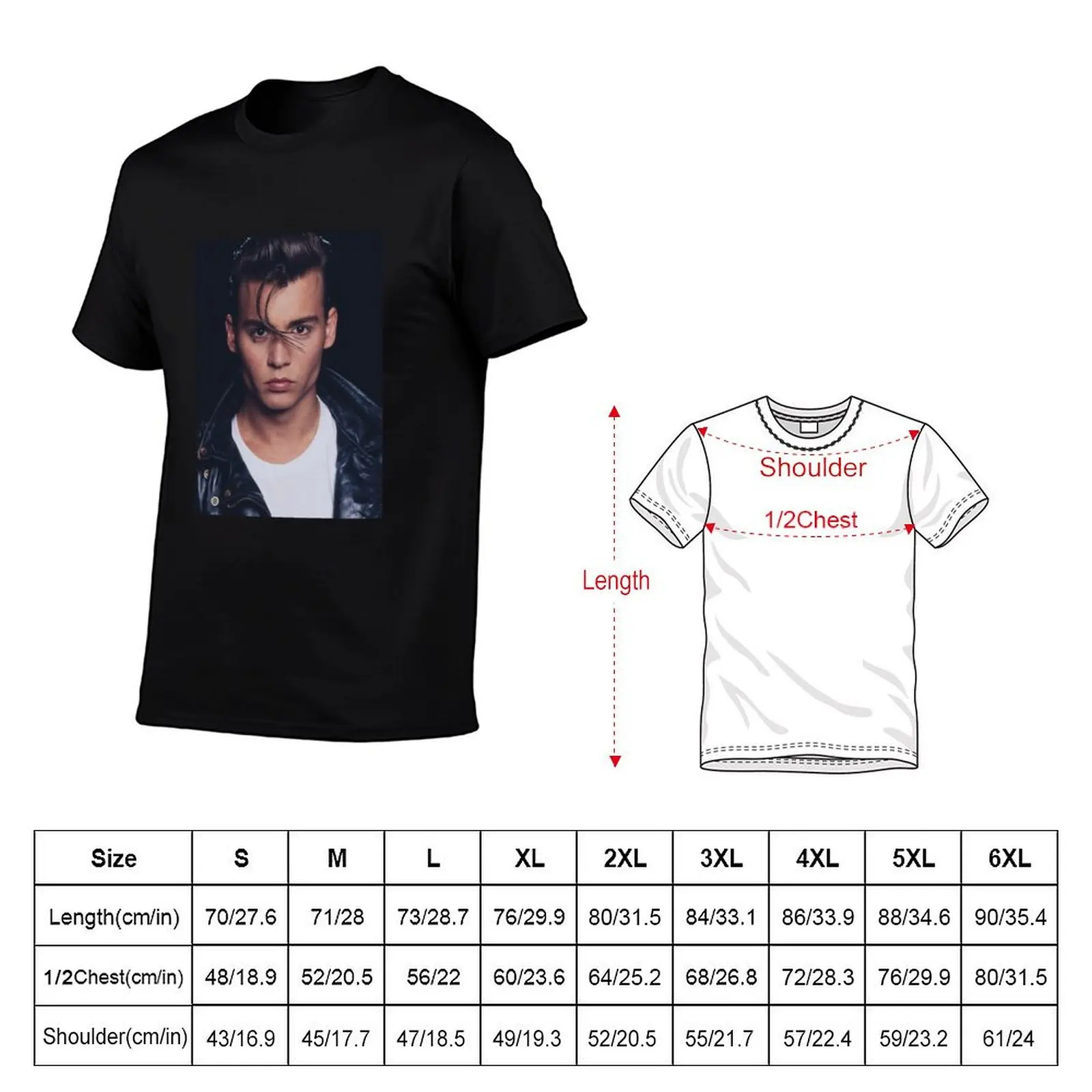 Johnny depp - Cry Baby T-Shirt Simple Line Art Print Tee