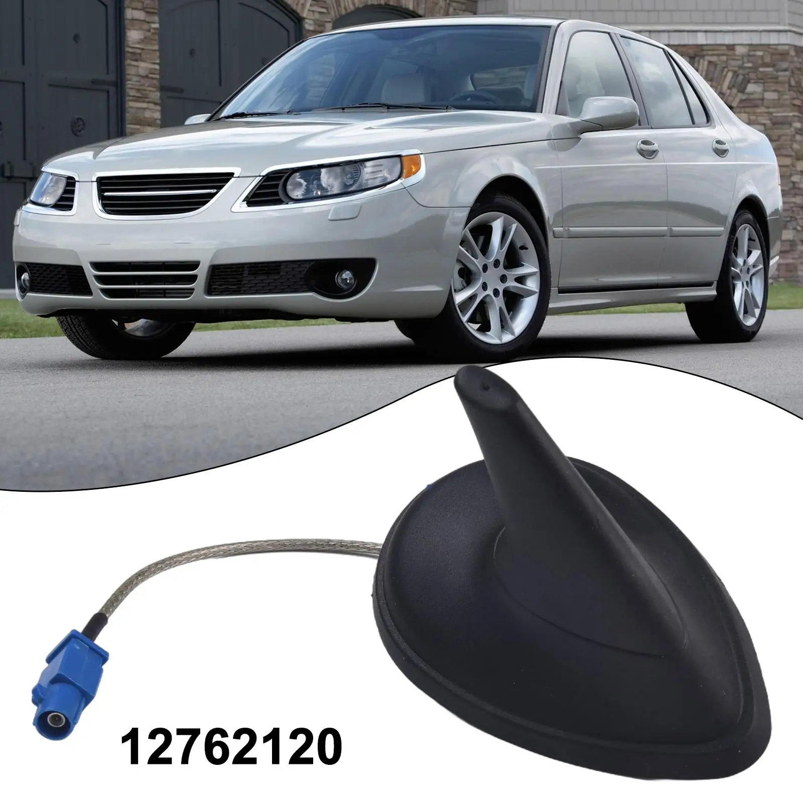 For Saab 9-3 For Shark Fin Sat Nav Antenna 12792066 12805063 Black 5374020 ABS Elegant Design Sturdy Easily Installation