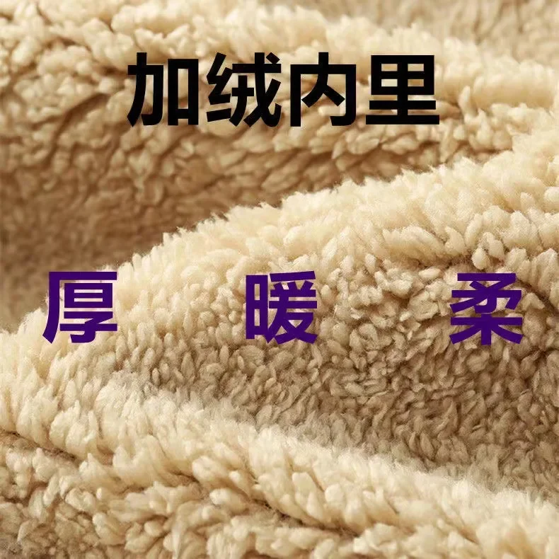 Men Winter Fleece Thickened Sweatshirts Male Retro Casual O-neck Long Sleeve Hoodie Tops 2023 Solid Basic Warm Loose Pullovers