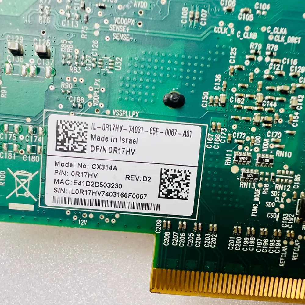 For Mellanox CX314A-BCCT Pro EN Double Port 40G Ethernet Card ConnectX-3 For DELL 0R17HV R17HV