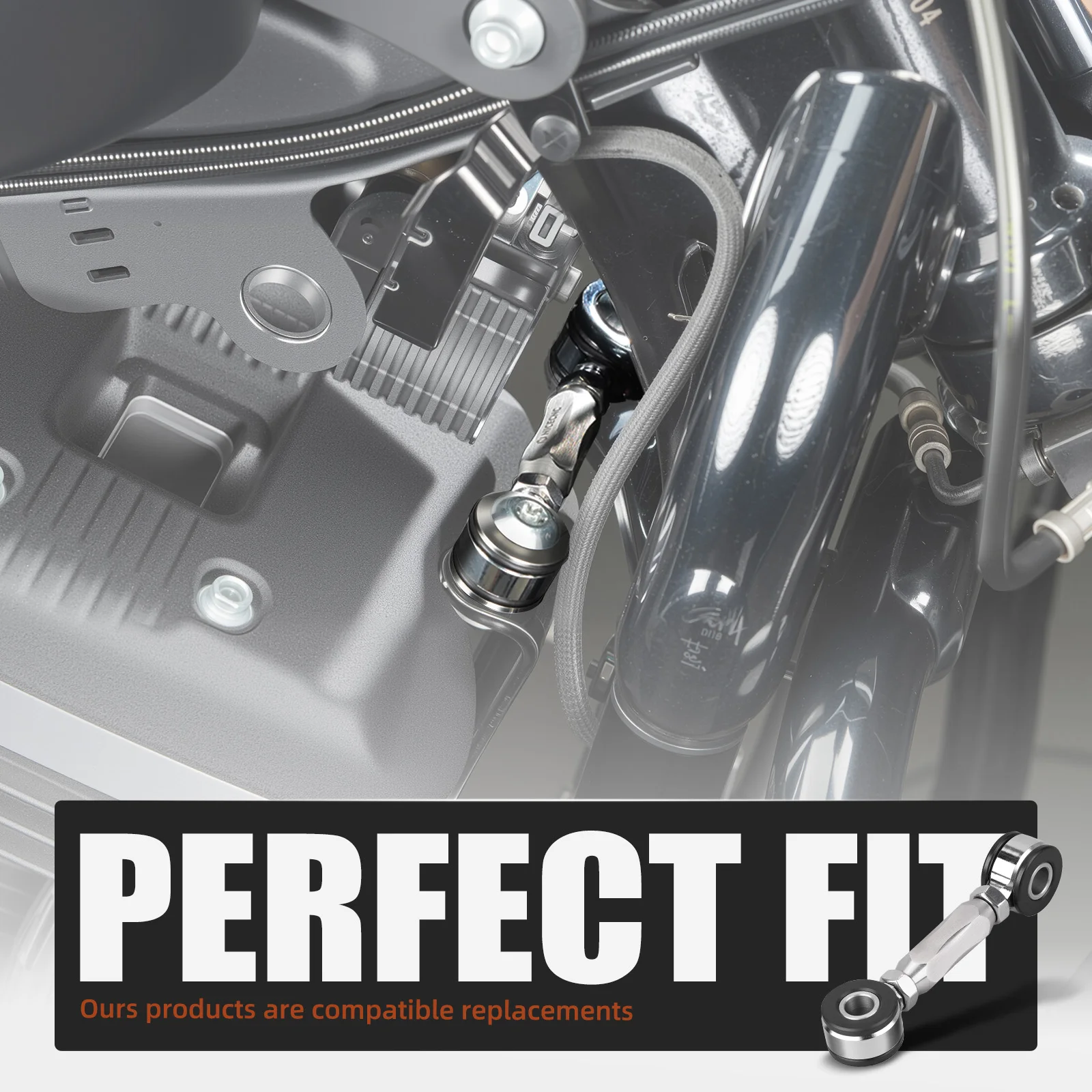 Für Harley Touring Street Glide Road Glide Dyna Street Bob Fat Bob Sportster 883 Verstellbare Vordere Motorhalterung Stabilisatorverbindung – Detail 3