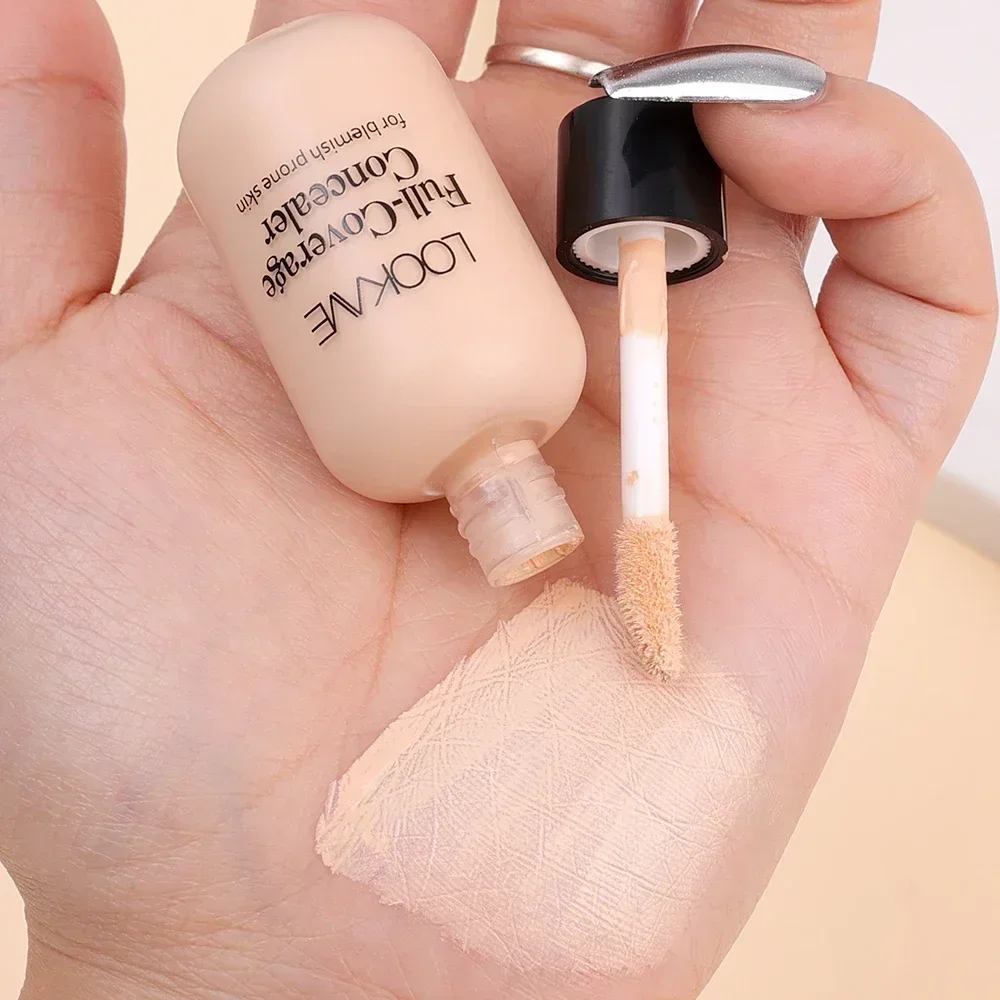 Volledige Dekking Acne Donkere Kringen Concealer Crème Waterdichte Matte Olie Controle Blijvende Vloeibare Foundation Gezichtsmake-Up Cosmetica