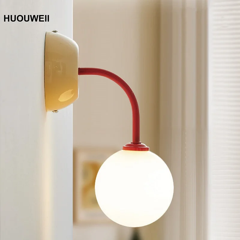 Cream-style Wall Lamp Bedroom Bedside Children's Room Lamp Living Room Background Wall Ambient Light Decorative Entryway Lamp