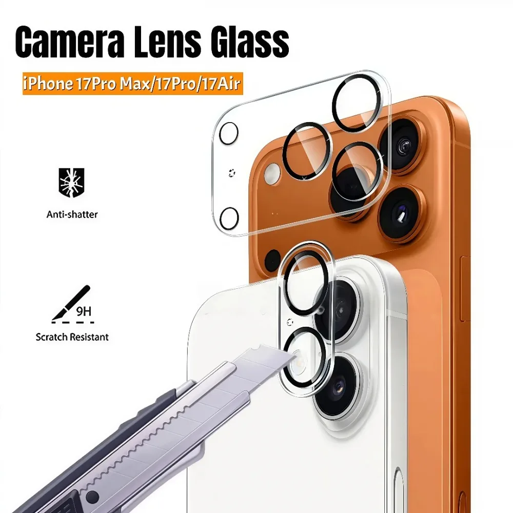 2PCS Ultra HD Anti-scratch Camera Tempered Glass Cover For IPhone 17 Air Pro Max Lens Screen Protective Film Phone Accessorios