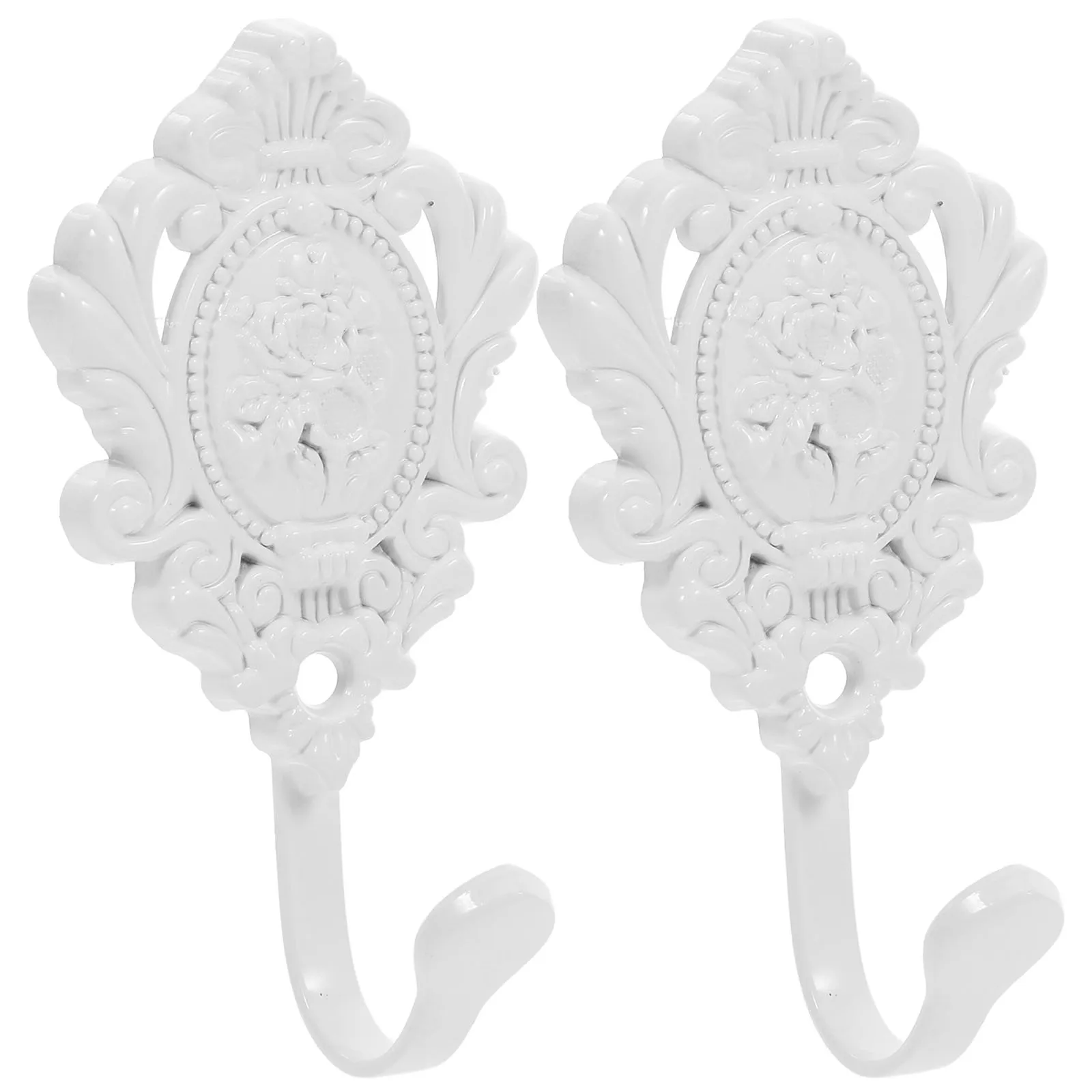 

2pcs Zinc Alloy Curtain Holdbacks Vintage Metal Wall Hooks For Living Room Bedroom, Curtain Side Holders Tieback Drapery Decor