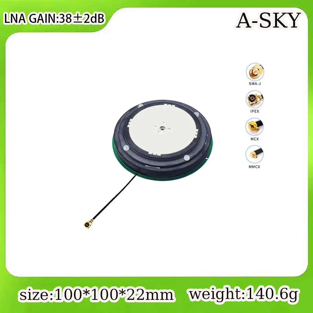 High Precision Round Active GNSS RTK Antenna  Multi Band L1 L2 L5 B1 B2 B3 For Agricultural Machinery Drone Survey Equipment