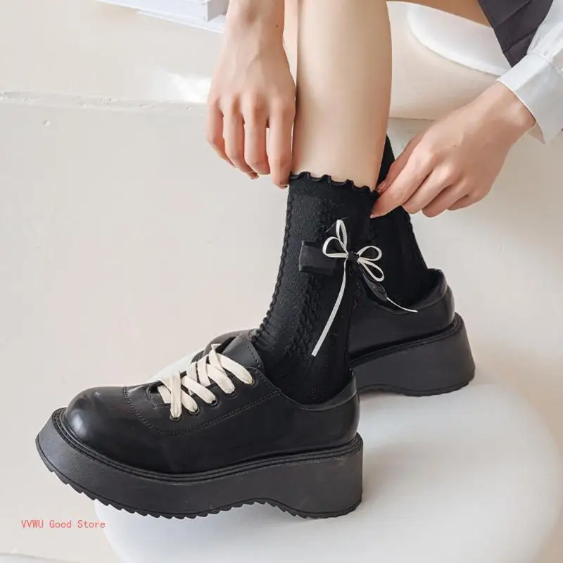 Ankle Dress Socks Japanese Sweet Bowknot Socks JK Uniform Loose Socks