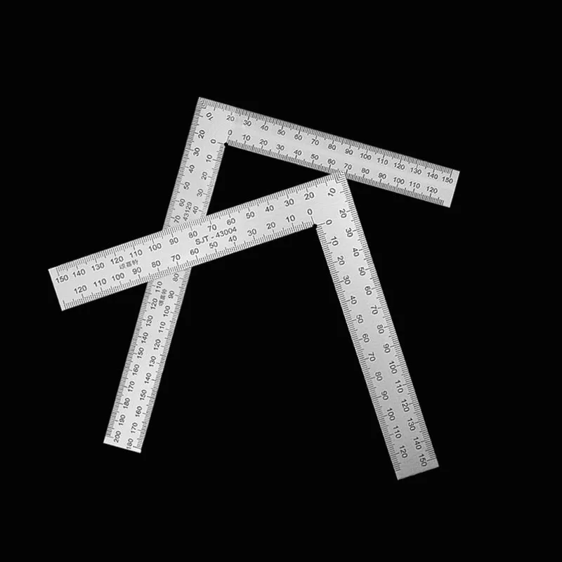 مسطرة سميكة من الفولاذ المقاوم للصدأ، مسطرة زاوية فولاذية، مسطرة زاوية قائمة، مسطرة ألومنيوم على شكل حرف L، مسطرة زاوية نجارة طويلة