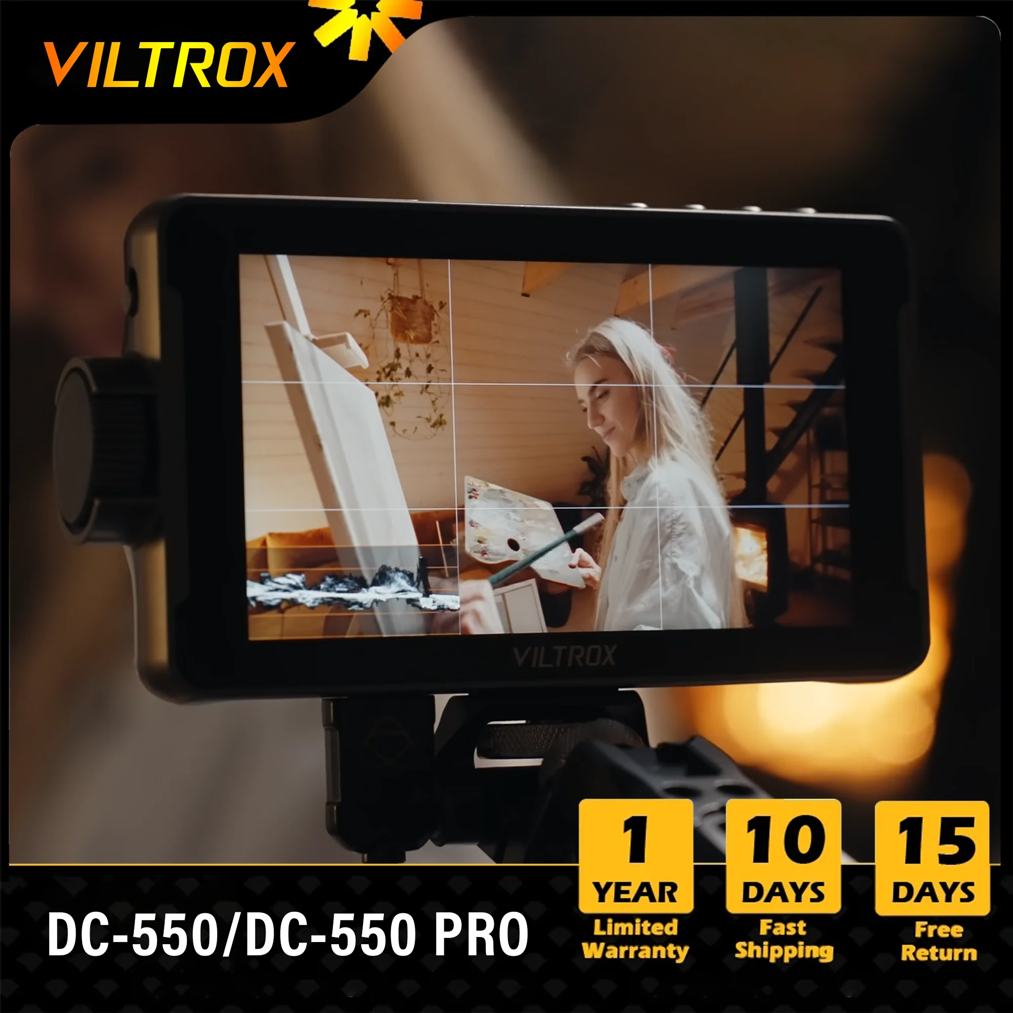 

VILTROX DC-550 DC-550 PRO 5.5 Inch Profissional Camera Monitor Studio 4K 30Hz HDM Touch Screen 3D LUT Director Monitor 1200 Nits