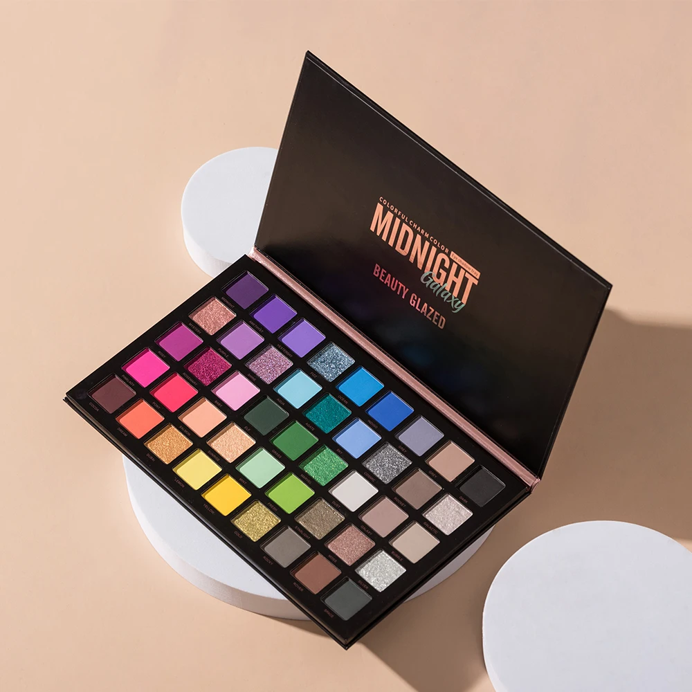 لوحة ظلال عيون عارية طبيعية ، صبغة عالية ، لون دافئ ، مكياج ملون ، نيون لامع غير لامع ، 45 لونًا #4