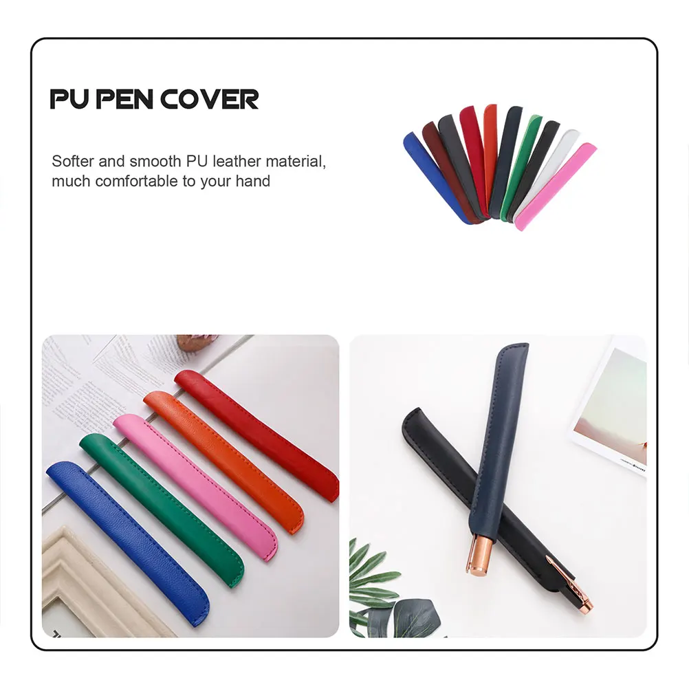 

8 Pcs Pencil Case Protective Cover Bag Supply Small Convenient Pocket Pu Storage Accessory Travel