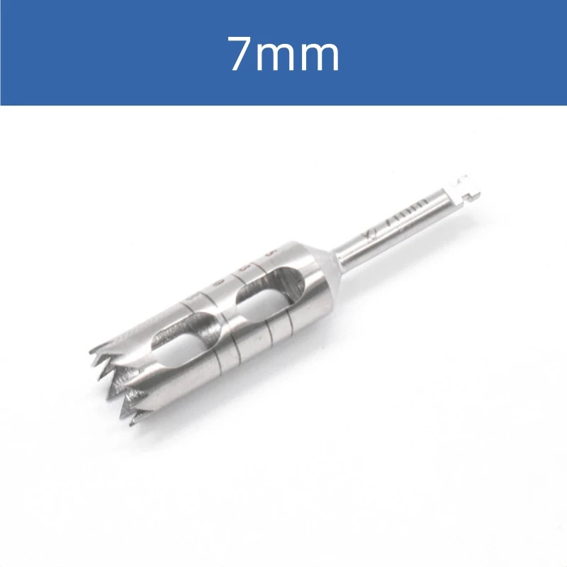 Dental Bone Trephine Drill Dental Implant Trephine Bur 3mm 4mm 5mm 6mm 7mm Stainless Steel Bone Collector Surgical Tool